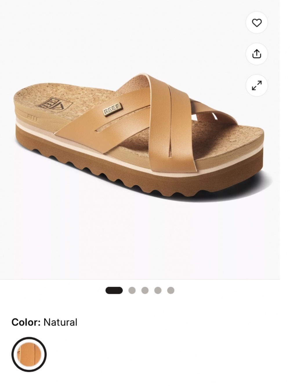 Reef platform sandals size 6 like new